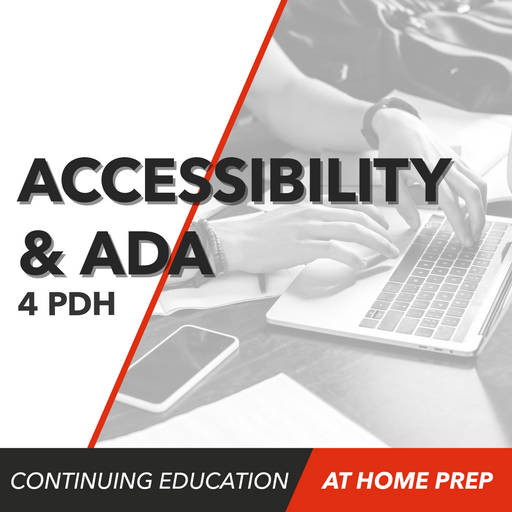 Upstryve's Accessibility and ADA (4 PDH) product image provided by UpStryve Book Store. Upstryve provides access to online contractor course content, exam prep, books, and practice test questions to students and professionals preparing for their state contracting exams.