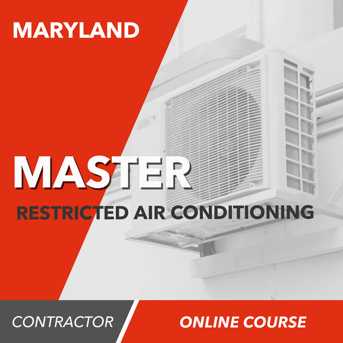 Maryland Master Restricted Air Conditioning Contractor - Online Exam Prep Course