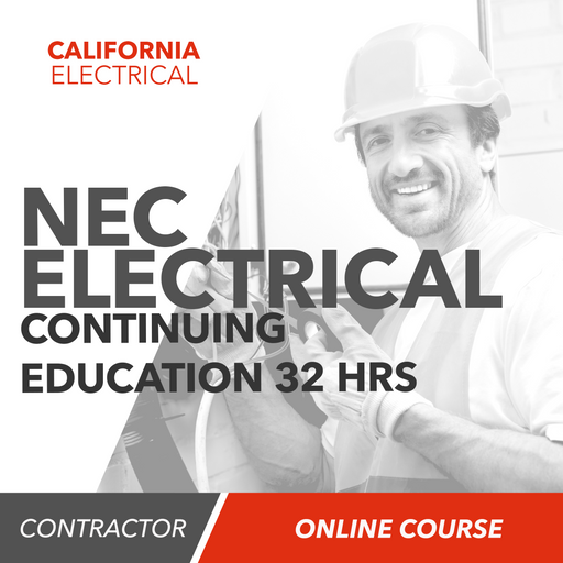 Upstryve's California Electrical Continuing Education 2017 NEC (32 Hours) product image provided by UpStryve Book Store. Upstryve provides access to online contractor course content, exam prep, books, and practice test questions to students and professionals preparing for their state contracting exams.