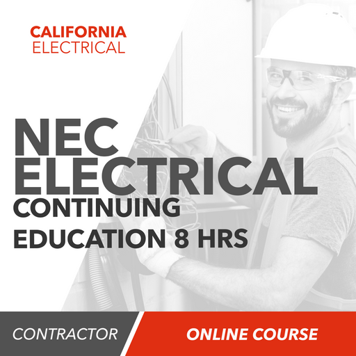 Upstryve's California Electrical Continuing Education 2020 NEC (8 Hours) product image provided by UpStryve Book Store. Upstryve provides access to online contractor course content, exam prep, books, and practice test questions to students and professionals preparing for their state contracting exams.