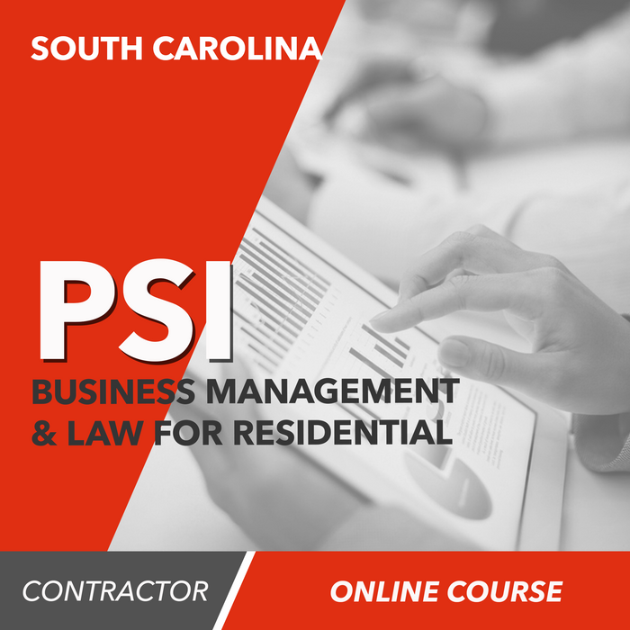 South Carolina Business Management and Law for Residential Contractors Exam - Online Practice Questions
