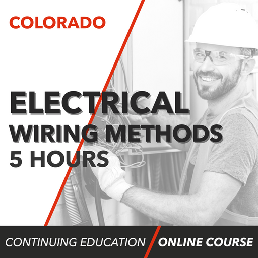 Upstryve's Colorado Electrical Continuing Education Wiring Methods (5 Hours) product image provided by UpStryve Book Store. Upstryve provides access to online contractor course content, exam prep, books, and practice test questions to students and professionals preparing for their state contracting exams.