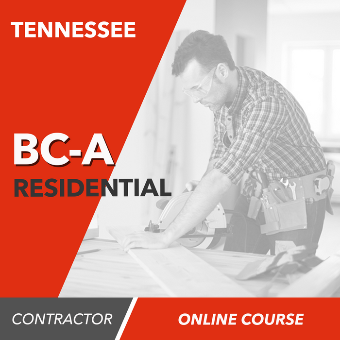 Tennessee BC-A Residential Contractor - Online Exam Prep Course