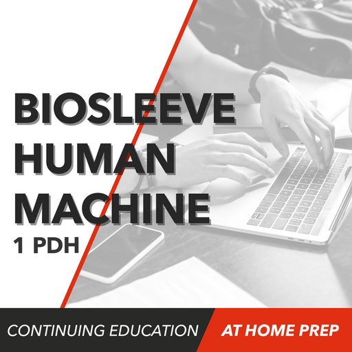 Upstryve's Biosleeve Human Machine (1 PDH) product image provided by UpStryve Book Store. Upstryve provides access to online contractor course content, exam prep, books, and practice test questions to students and professionals preparing for their state contracting exams.