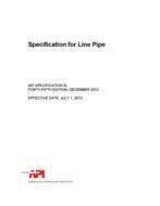 Specification for Line Pipe, API Specification 5L, 46th Edition, 2018