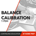 Upstryve's Balance Calibration (1 PDH) product image provided by UpStryve Book Store. Upstryve provides access to online contractor course content, exam prep, books, and practice test questions to students and professionals preparing for their state contracting exams.