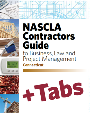 Upstryve's Connecticut NASCLA Contractors Guide to Business, Law and Project Management, Connecticut 5th Edition - Tabs Bundle [Book+Tabs] product image provided by NASCLA. Upstryve provides access to online contractor course content, exam prep, books, and practice test questions to students and professionals preparing for their state contracting exams.