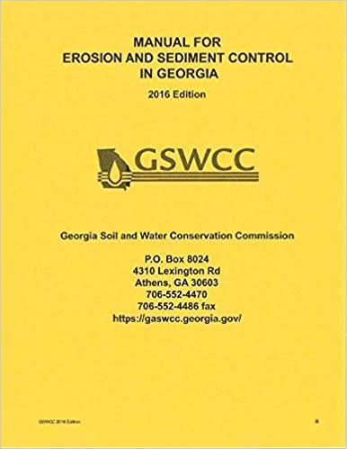Manual for Erosion and Sediment Control in Georgia, 2014, 6th edition