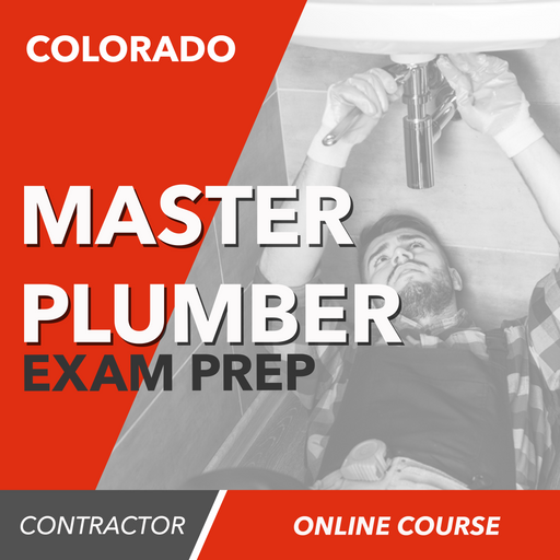 Upstryve's Colorado Master Plumber - Online Exam Prep Course product image provided by UpStryve Book Store. Upstryve provides access to online contractor course content, exam prep, books, and practice test questions to students and professionals preparing for their state contracting exams.