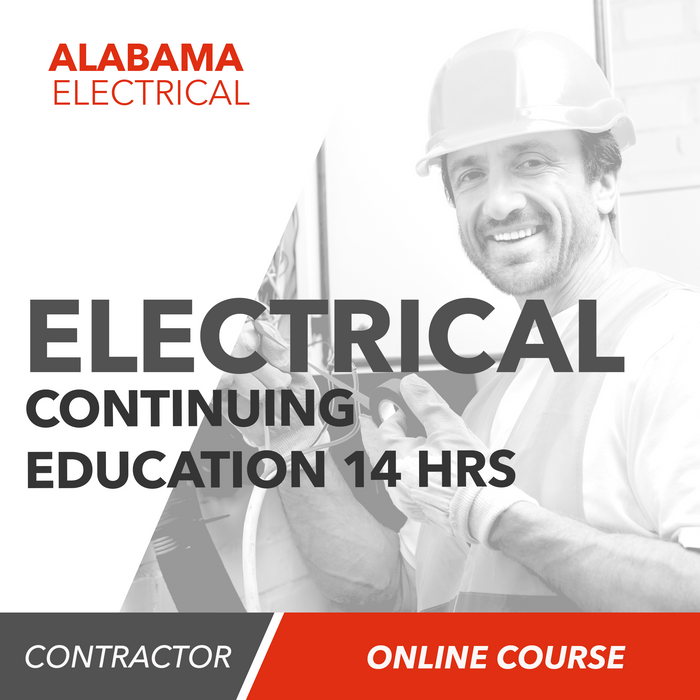 Upstryve's Alabama 2020 Electrical Continuing Education (14 Hours) product image provided by UpStryve Book Store. Upstryve provides access to online contractor course content, exam prep, books, and practice test questions to students and professionals preparing for their state contracting exams.