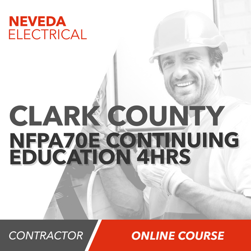 Upstryve's Clark County (NV) Electrical Safety NFPA70E Continuing Education (4 Hours) product image provided by UpStryve Book Store. Upstryve provides access to online contractor course content, exam prep, books, and practice test questions to students and professionals preparing for their state contracting exams.