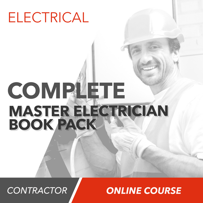 Upstryve's 2023 Complete Master Electrician Book Package product image provided by UpStryve Book Store. Upstryve provides access to online contractor course content, exam prep, books, and practice test questions to students and professionals preparing for their state contracting exams.