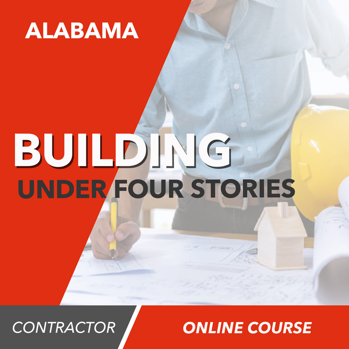Upstryve's Alabama Building Contractor Under Four Stories - Online Exam Prep Course product image provided by UpStryve Book Store. Upstryve provides access to online contractor course content, exam prep, books, and practice test questions to students and professionals preparing for their state contracting exams.