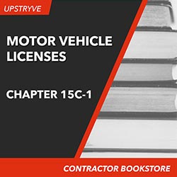 Upstryve's Chapter 15C-1, F.A.C., (Motor Vehicle Licenses) product image provided by UpStryve Book Store. Upstryve provides access to online contractor course content, exam prep, books, and practice test questions to students and professionals preparing for their state contracting exams.