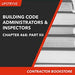 Upstryve's Chapter 468, Part XII, F.S., Building Code Administrators and Inspectors product image provided by UpStryve Book Store. Upstryve provides access to online contractor course content, exam prep, books, and practice test questions to students and professionals preparing for their state contracting exams.