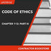 Upstryve's Chapter 112, Part III, F.S., Code of Ethics product image provided by UpStryve Book Store. Upstryve provides access to online contractor course content, exam prep, books, and practice test questions to students and professionals preparing for their state contracting exams.