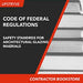 Upstryve's Code of Federal Regulations, Title 16, Part 1201: Safety Standards for Architectural Glazing Materials, January 2008 product image provided by CFR. Upstryve provides access to online contractor course content, exam prep, books, and practice test questions to students and professionals preparing for their state contracting exams.