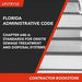 Upstryve's Chapter 64E-6, Florida Administrative Code, Standards for Onsite Sewage Treatment and Disposal Systems July 16, 2018. product image provided by UpStryve Book Store. Upstryve provides access to online contractor course content, exam prep, books, and practice test questions to students and professionals preparing for their state contracting exams.