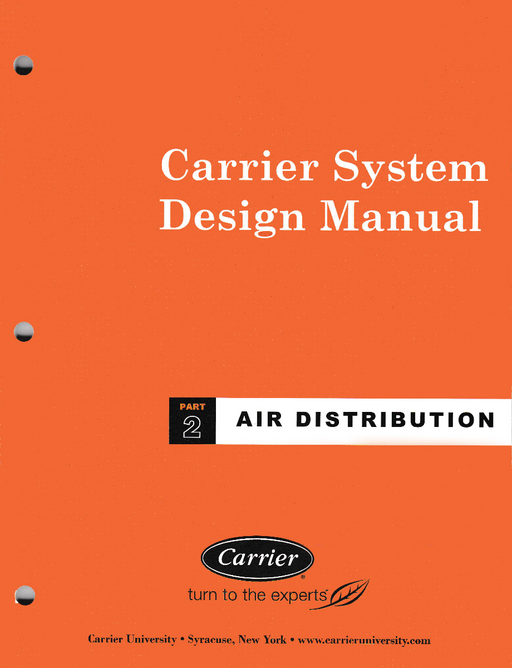 Carrier System Design Manual - Part 2 Air Distribution Book