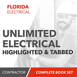 Florida Unlimited Electrical Contractor Exam Book Set - Highlighted & Tabbed
