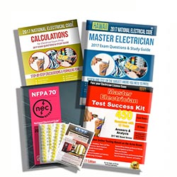 Upstryve's California 2017 Master Electrician Exam Prep Package product image provided by BTP. Upstryve provides access to online contractor course content, exam prep, books, and practice test questions to students and professionals preparing for their state contracting exams.