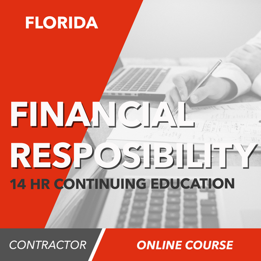 Upstryve's 14 Hour Online Florida Financial Responsibility and Stability Course product image provided by UpStryve Book Store. Upstryve provides access to online contractor course content, exam prep, books, and practice test questions to students and professionals preparing for their state contracting exams.