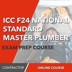 ICC F24 National Standard Master Plumber Exam Prep Package