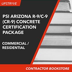 Arizona R-9/C-9 (CR-9) Concrete (Residential/Commercial) Contractor Exam Book Package