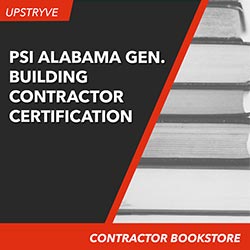 Upstryve's Alabama NASCLA Examination for Commercial General Building Contractors Complete Book Set product image provided by UpStryve Book Store. Upstryve provides access to online contractor course content, exam prep, books, and practice test questions to students and professionals preparing for their state contracting exams.