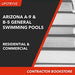 Upstryve's Arizona A-9 Swimming Pools (Commercial) and B-5 General Swimming Pool (Residential) Contractor - Online Exam Prep Course product image provided by UpStryve Book Store. Upstryve provides access to online contractor course content, exam prep, books, and practice test questions to students and professionals preparing for their state contracting exams.