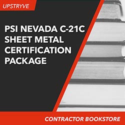 PSI Nevada C-21C Sheet Metal Contractor Certification Package