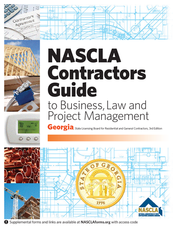 Georgia NASCLA Contractors Guide to Business, Law and Project Management, GA State Licensing Board for Residential and General Contractors 2nd Edition; Highlighted & Tabbed