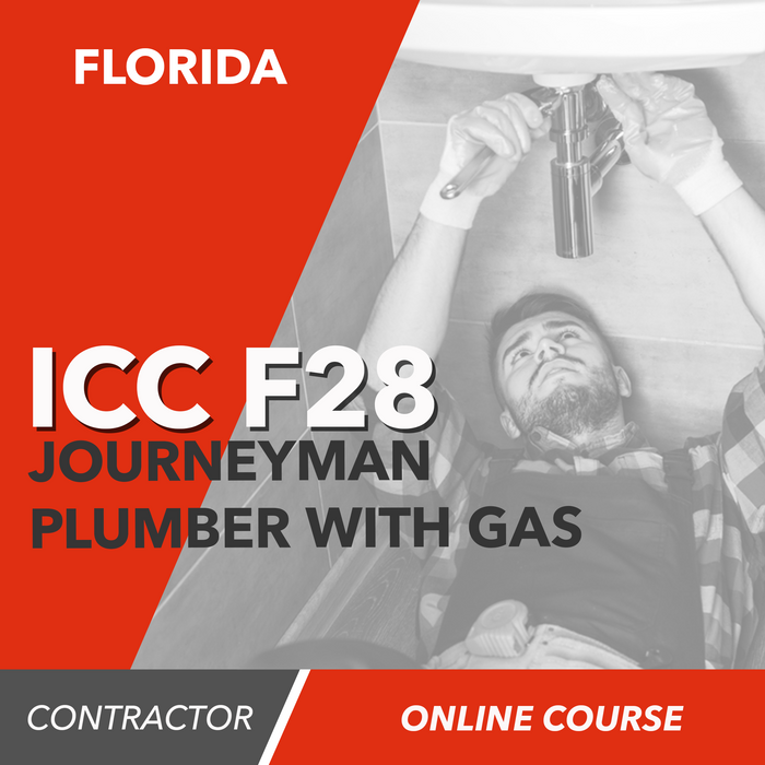 ICC F28 National Standard Journeyman Plumber with Gas Exam Prep  [Online Course Only]