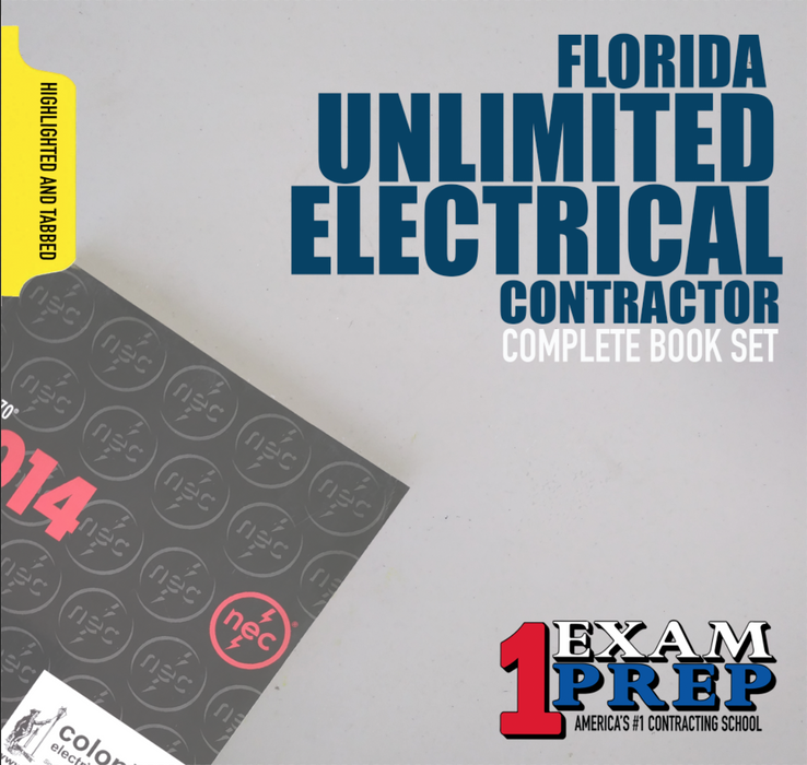 Florida Unlimited Electrical Contractor Exam Book Set - Highlighted & Tabbed