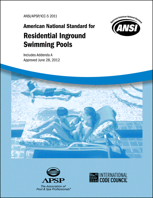 Upstryve's ANSI/APSP/ICC-5 2011 Standard for Residential Inground Swimming Pools (Print) product image provided by APSP. Upstryve provides access to online contractor course content, exam prep, books, and practice test questions to students and professionals preparing for their state contracting exams.