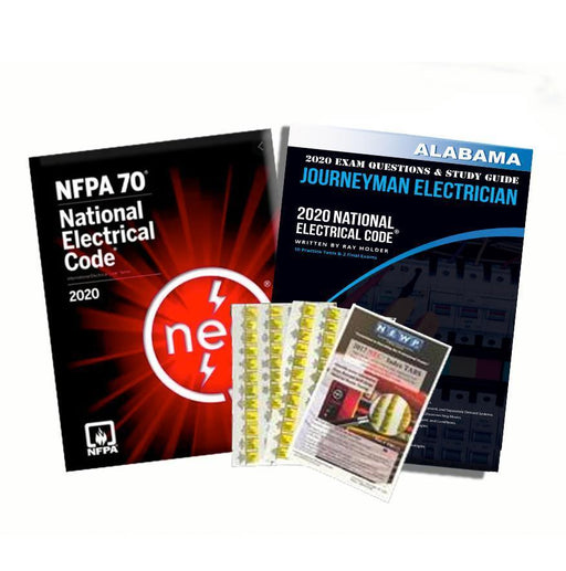 Upstryve's ALABAMA 2020 JOURNEYMAN ELECTRICIAN EXAM PREP PACKAGE product image provided by UpStryve Book Store. Upstryve provides access to online contractor course content, exam prep, books, and practice test questions to students and professionals preparing for their state contracting exams.