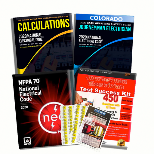 Upstryve's COLORADO 2020 JOURNEYMAN ELECTRICIAN EXAM PREP PACKAGE product image provided by UpStryve Book Store. Upstryve provides access to online contractor course content, exam prep, books, and practice test questions to students and professionals preparing for their state contracting exams.