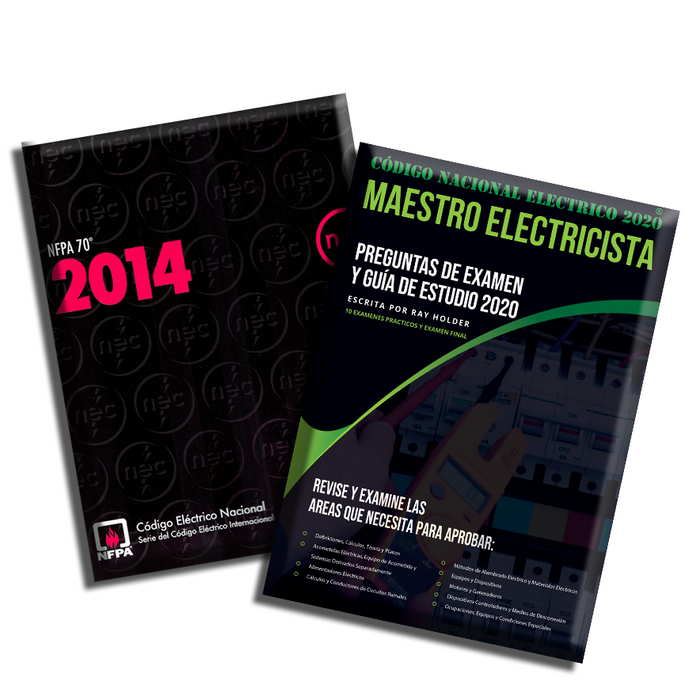 Upstryve's 2020 Master Electrician Book Package [Spanish] product image provided by UpStryve Book Store. Upstryve provides access to online contractor course content, exam prep, books, and practice test questions to students and professionals preparing for their state contracting exams.